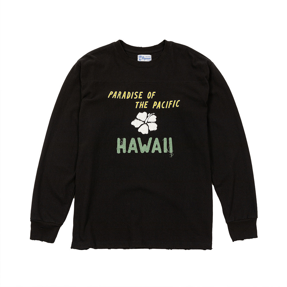 HAWAII APPLIQUE L/S TEE (BLACK)